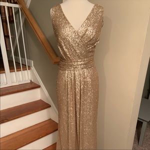 Sorella Vita 8686 Gold Sequin Dress ..NEW w TAGS